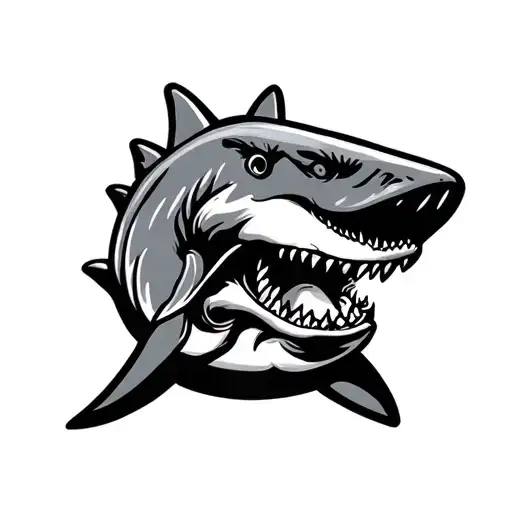Shark Badge Hawaian God