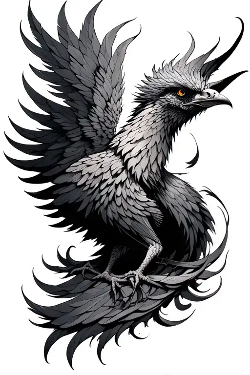 Phoenix Linework Illustration