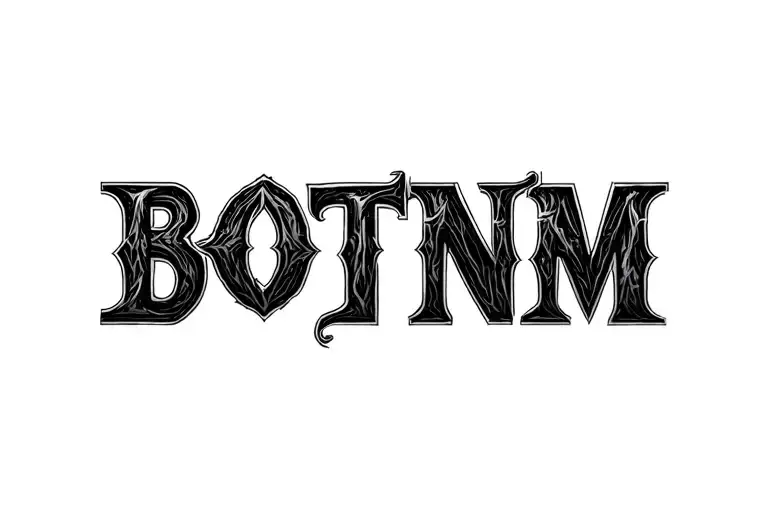 Botnm Is Rugged Font The Letters