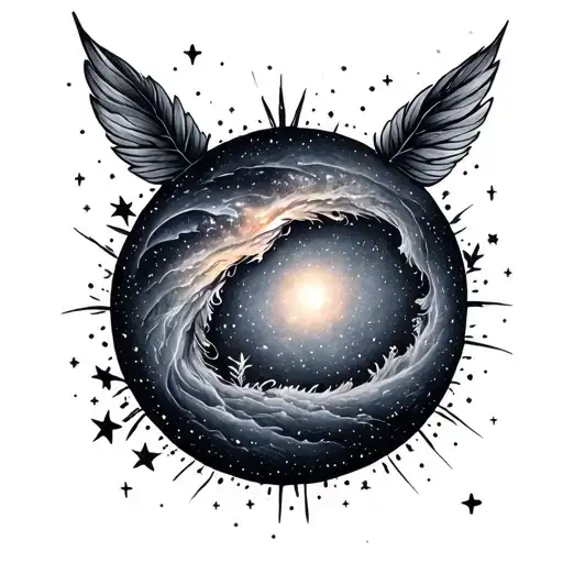 Nature And Galaxy Filled With Stars