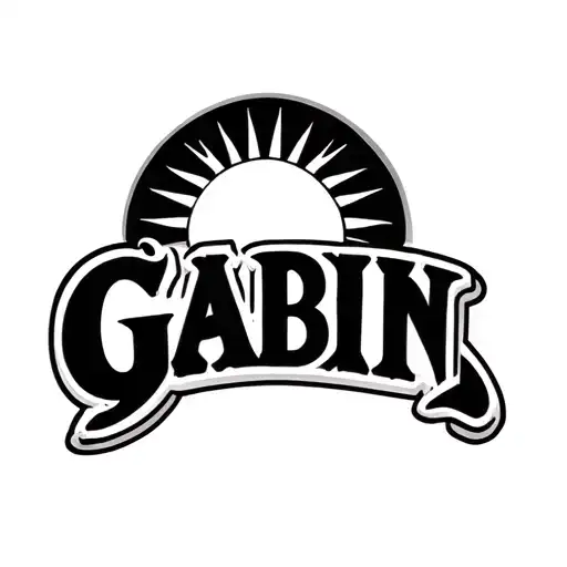 First Name Gabin With A Sun