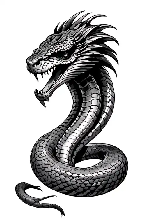 Furious Cobra King For My Back Representing Warrior Tribe Of Alexander The Great