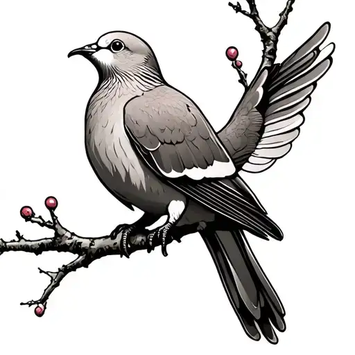 Dove On Branch