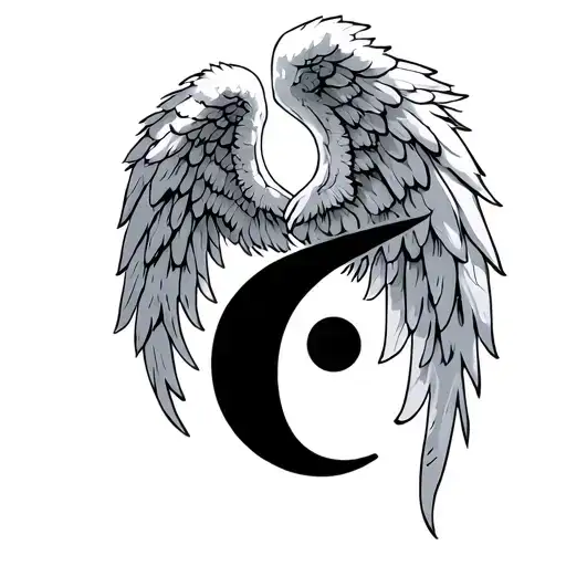 Angel Wings With A Semicolon