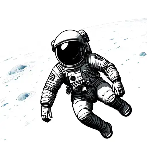 Astronaut Floating Floating In Space