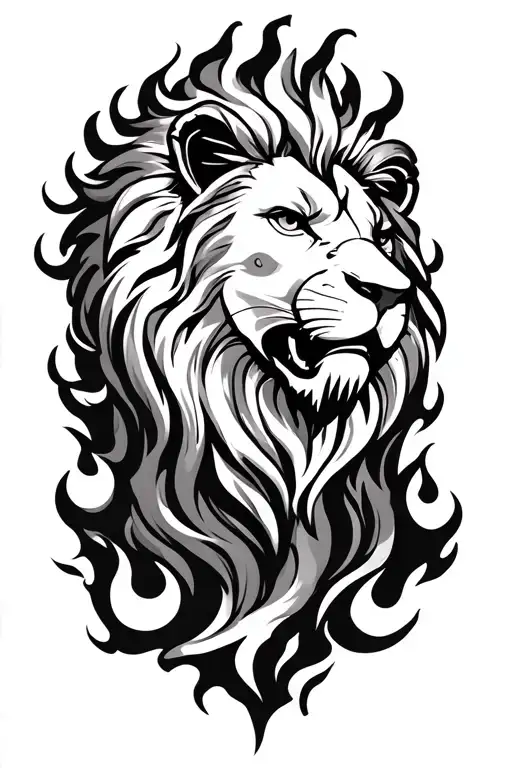 Lion Aui Comes Out Of Flames