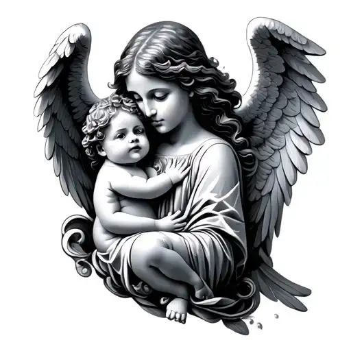 Angel With Baby Angel