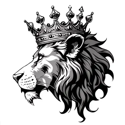 Lion With A Kings Crown
