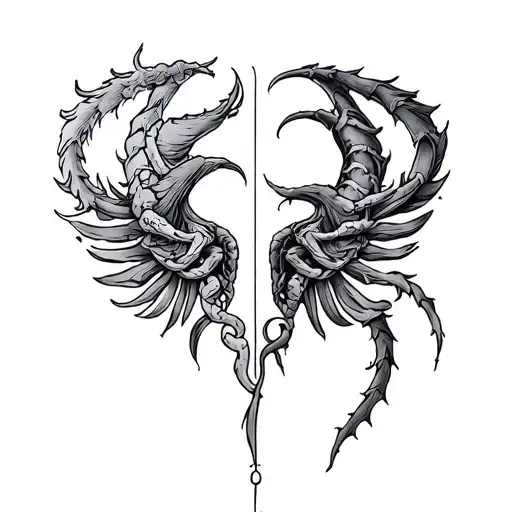 Lybra And Cancer Zodiac Symbol