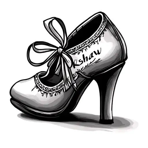 The Word Keshav Inscribed In A Cinderella Shoe
