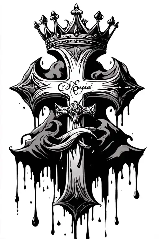 A Cross With A Crown That's Bloody