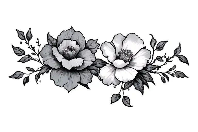 Flower And Vine Fill More Space