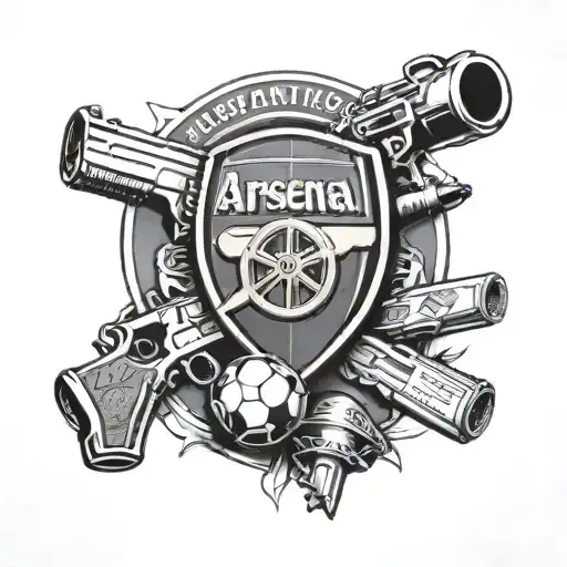 Arsenal Football Club With Guns And Money
