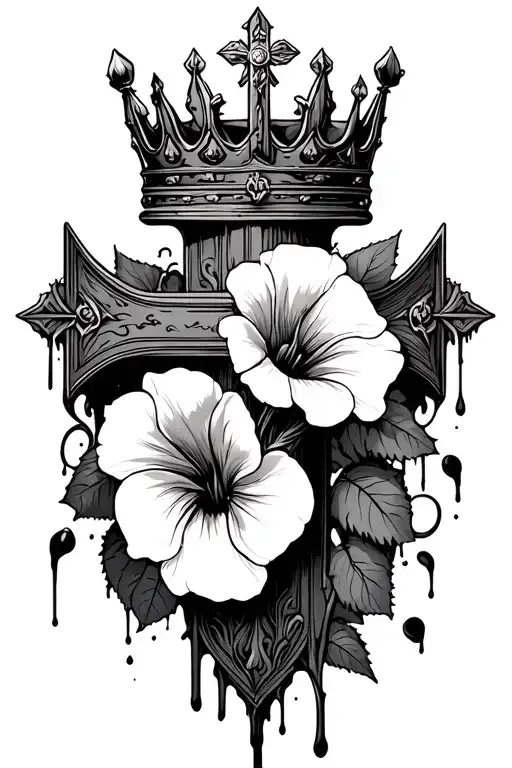 A Cross With A Crown That's Bloody Morning Glory