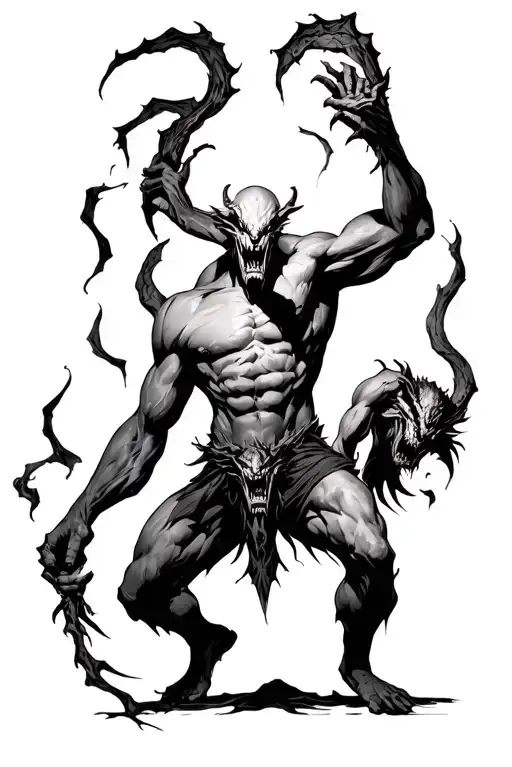 Evil With Multiple Buff Demons Looting