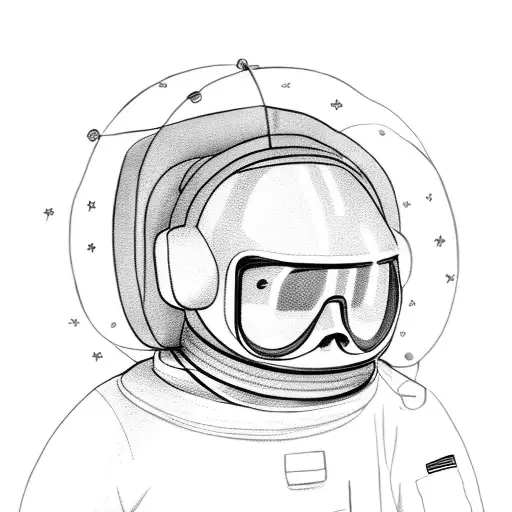 Guy Wearing An Astronaut Helmet And A Business Suit Holding Balloons