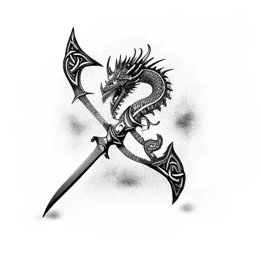 Celtic Sword And Dragons