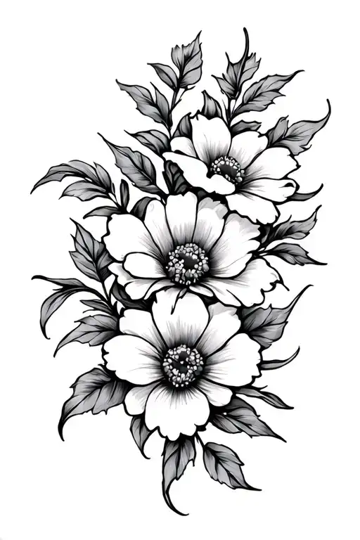 Flower Tattoo For Mom Tribute