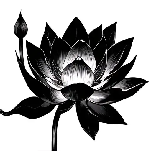 Sumi-e Lotus