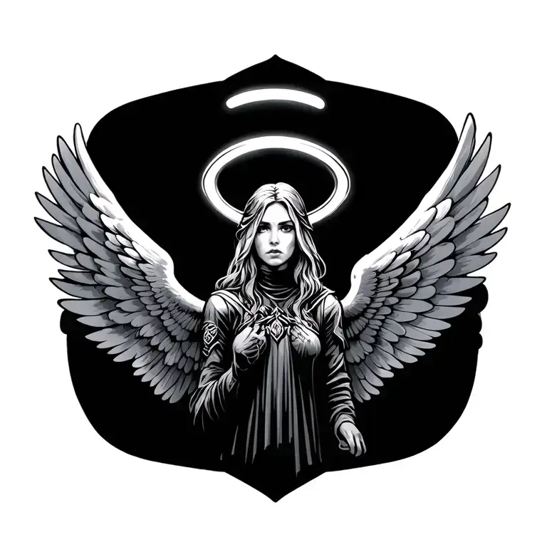 Halo With Wings Flying