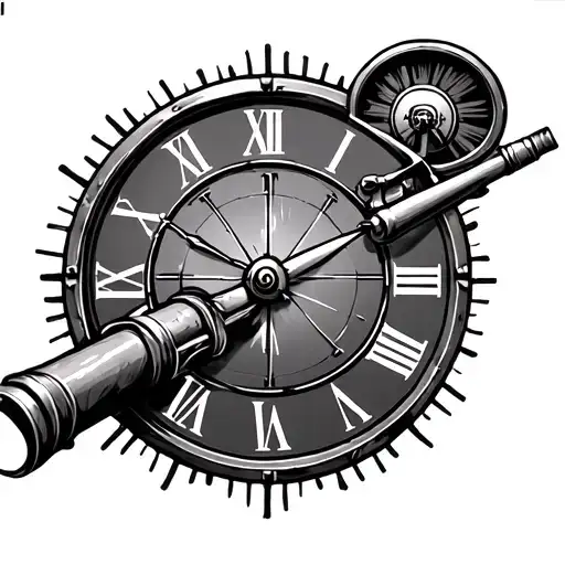 Arsenal Clock Face And Cannon Shooting
