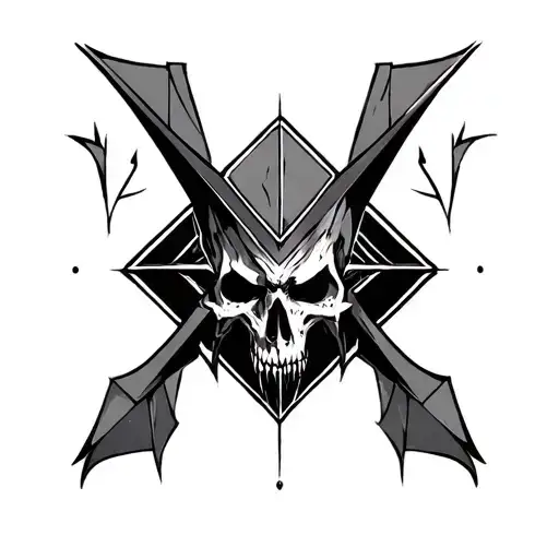 Geometric Blackout Sleeve Satanic