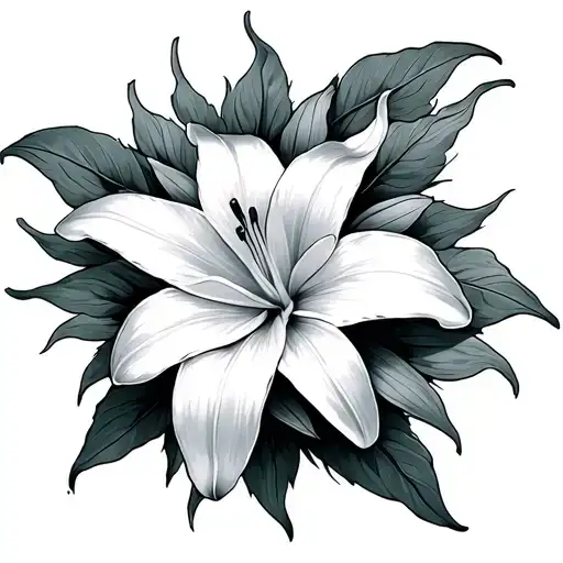 Lily Flower Sun Snowfake