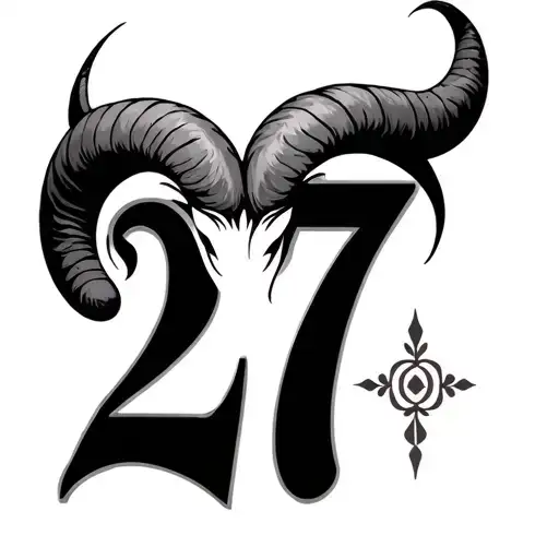 Aries Symbol Merging With Number 27