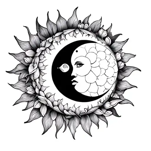 Sun Moon Floral Line