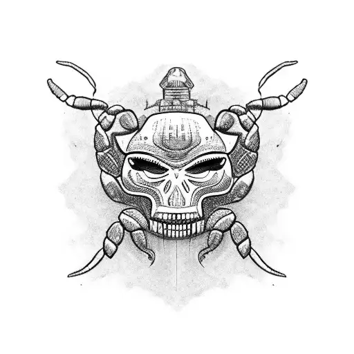 Incorporate A Scorpion Motif Into A Tattoo Representing Tulum's Iconic Mayan Ruins