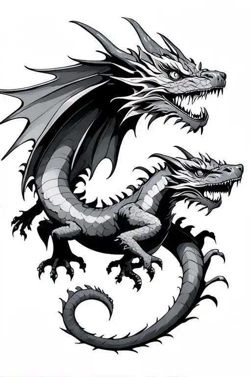 Small Dragon Flying Away