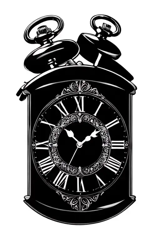 Pocket Watches Children Filigree Lines