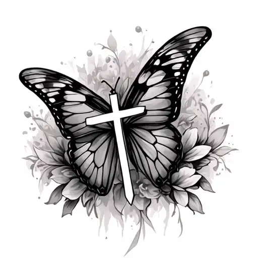 Butterfly Cross And Faith Written