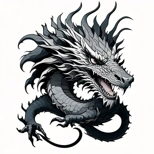 Dragon Tattoo Around Arm