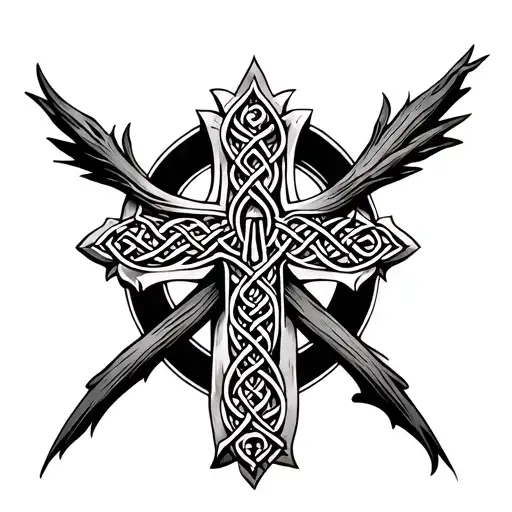 Celtic And Baptist Cross Intertwined