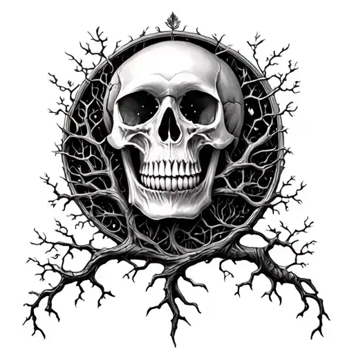 Skull Tree Of Life For My Dad Memorial