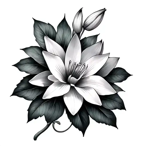 Water Lily And Morning Glory Flowers