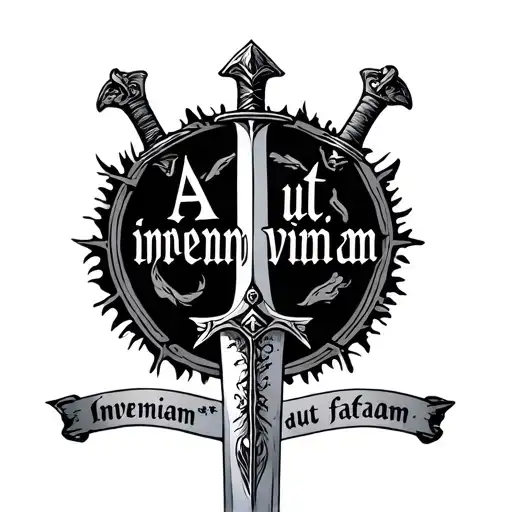 Aut Inveniam Viam Aut Faciam Written On The Sword In Ancient Roman
