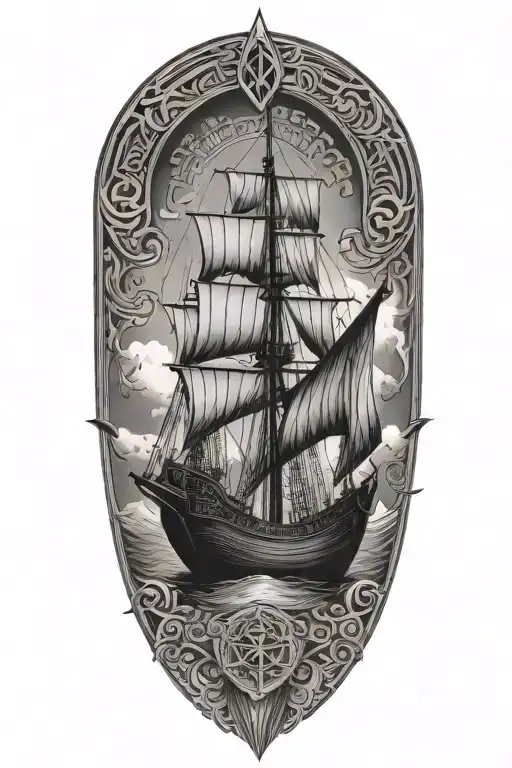 Sacred Geometry Viking Ship