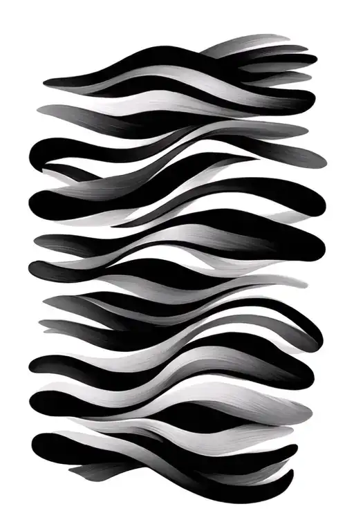 Wavy Lines Abstract Minimalistic Thin Lines