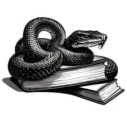 Snake With A Book Small