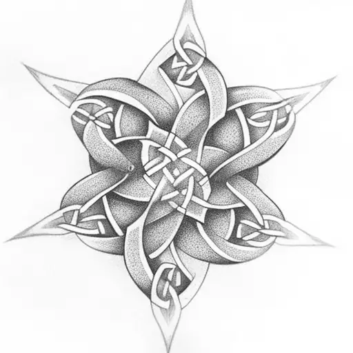 Star Gazer Lily And Celtic Knot