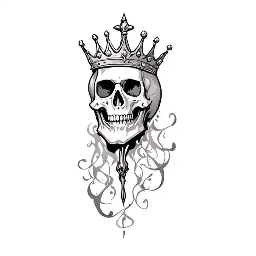 A Skull With A Crown On It