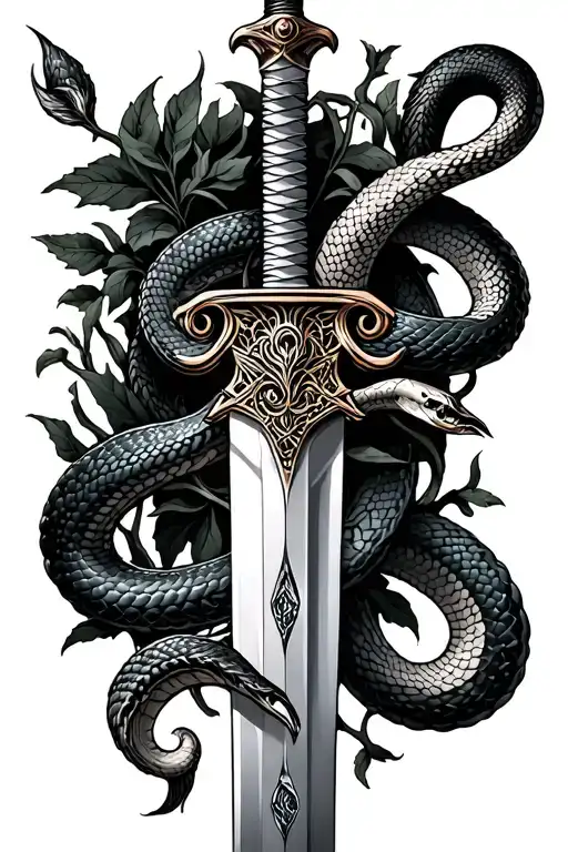 Sword With Snake And Vines