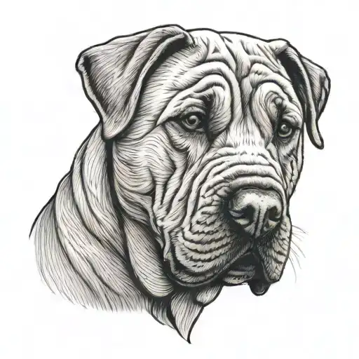 Sharpei-lab Mix Dog