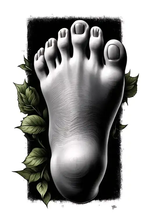 Black And Grey Baby Foot