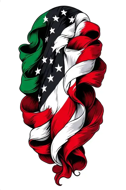 Made In America Italian Flag Intertwined