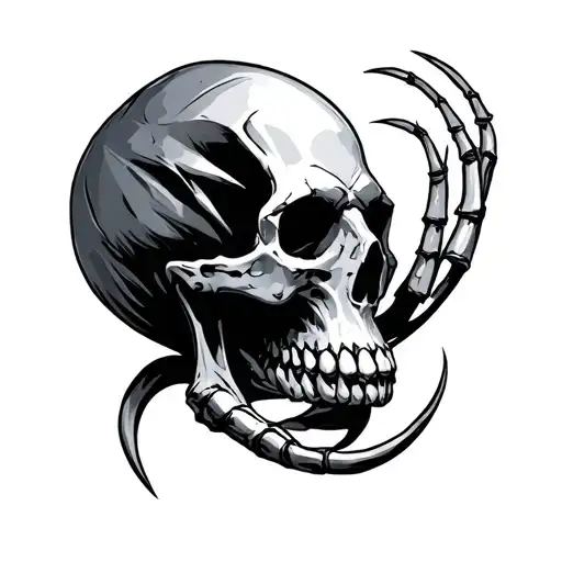 Claw Holding Skull