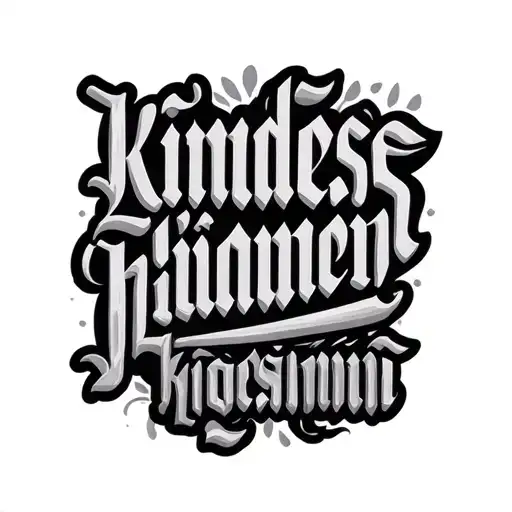 Kindness In German Script Font The Letters
