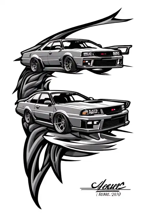 Tatoo Car Lancer Forearm